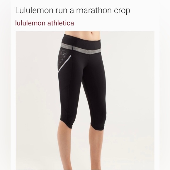 Lululemon Run A Marathon Cropped Leggings EUC - Picture 1 of 7